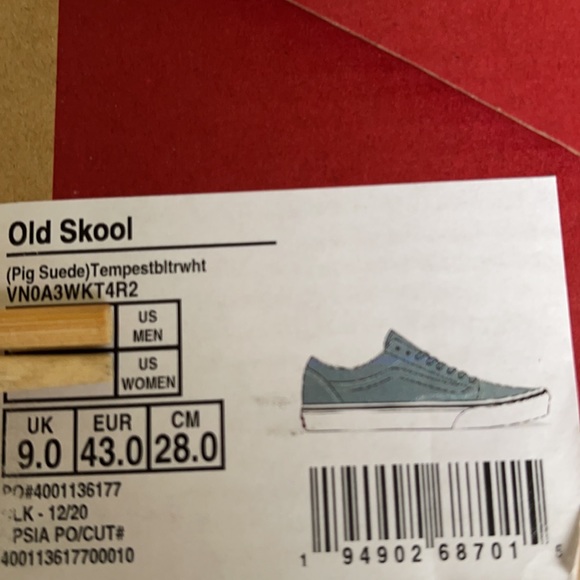 Vans Old Skool Pig Suede Tempestbl/Trwht Men’s - Picture 16 of 16